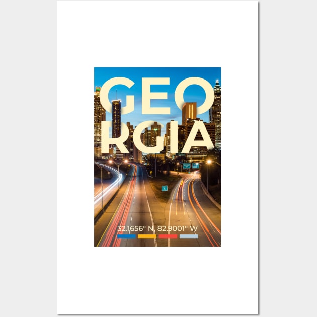 Georgia Travel Poster Wall Art by mardavemardave